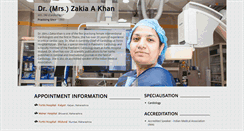 Desktop Screenshot of drzakiaakhan.com