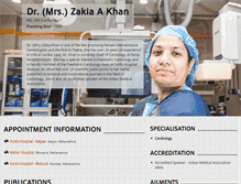 Tablet Screenshot of drzakiaakhan.com